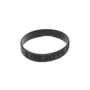 Black Ribbon Awareness Child Silicone Bracelet Fundraising 25 Pack