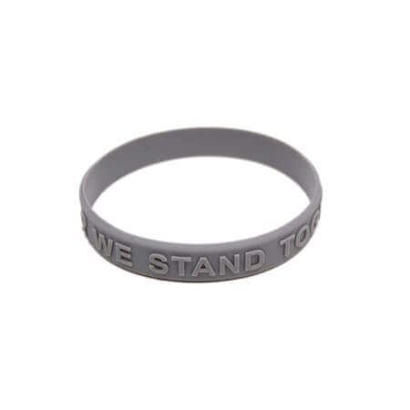 Gray Ribbon Awareness Embossed Silicone Bracelet Buy 1 Give 1 1 Gray Ribbon Awareness Embossed Silicone Bracelet Buy 1 Give 1