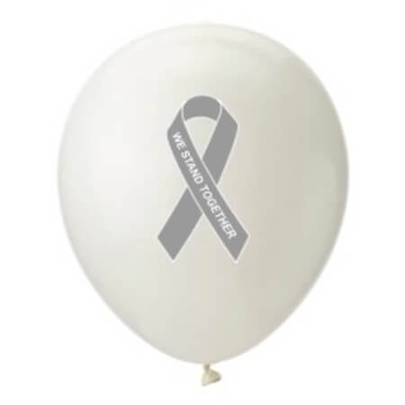 White with Gray Ribbon Balloon New 450x450